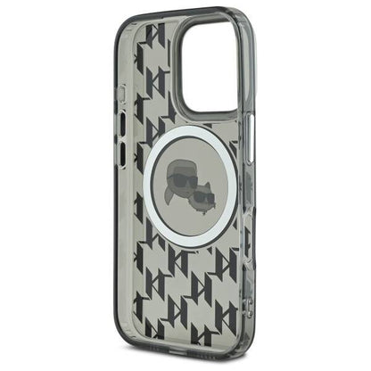 MagSafe hoesje voor Apple iPhone 16 Pro Max, Karl Lagerfeld, IML Monogram Karl & Choupette's Heads, Zwart