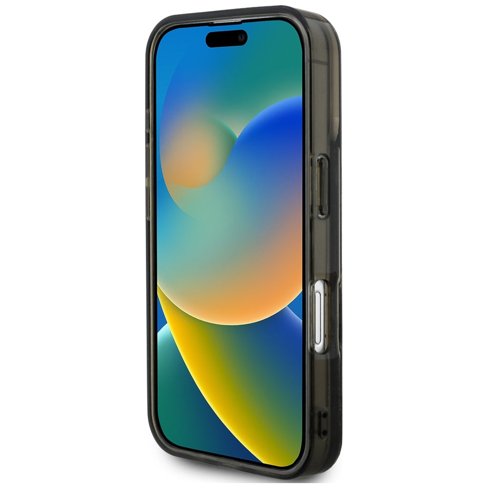 MagSafe Case for Apple iPhone 16 Pro Max, Karl Lagerfeld, Liquid Glitter Choupette Logo, Black