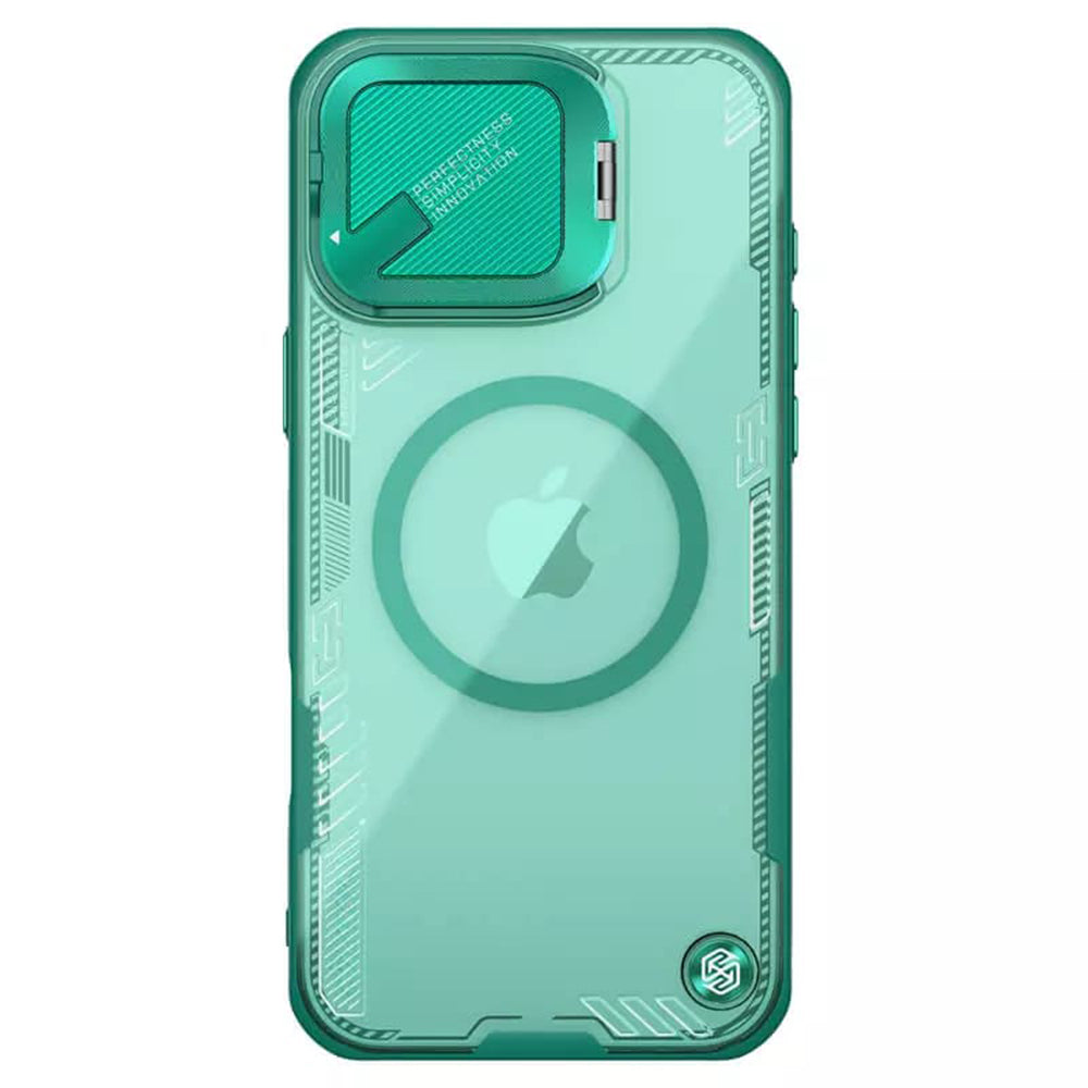 MagSafe-hoes voor Apple iPhone 16 Pro Max, Nillkin, Iceblade Prop (zonder camerauitsparing), Groen
