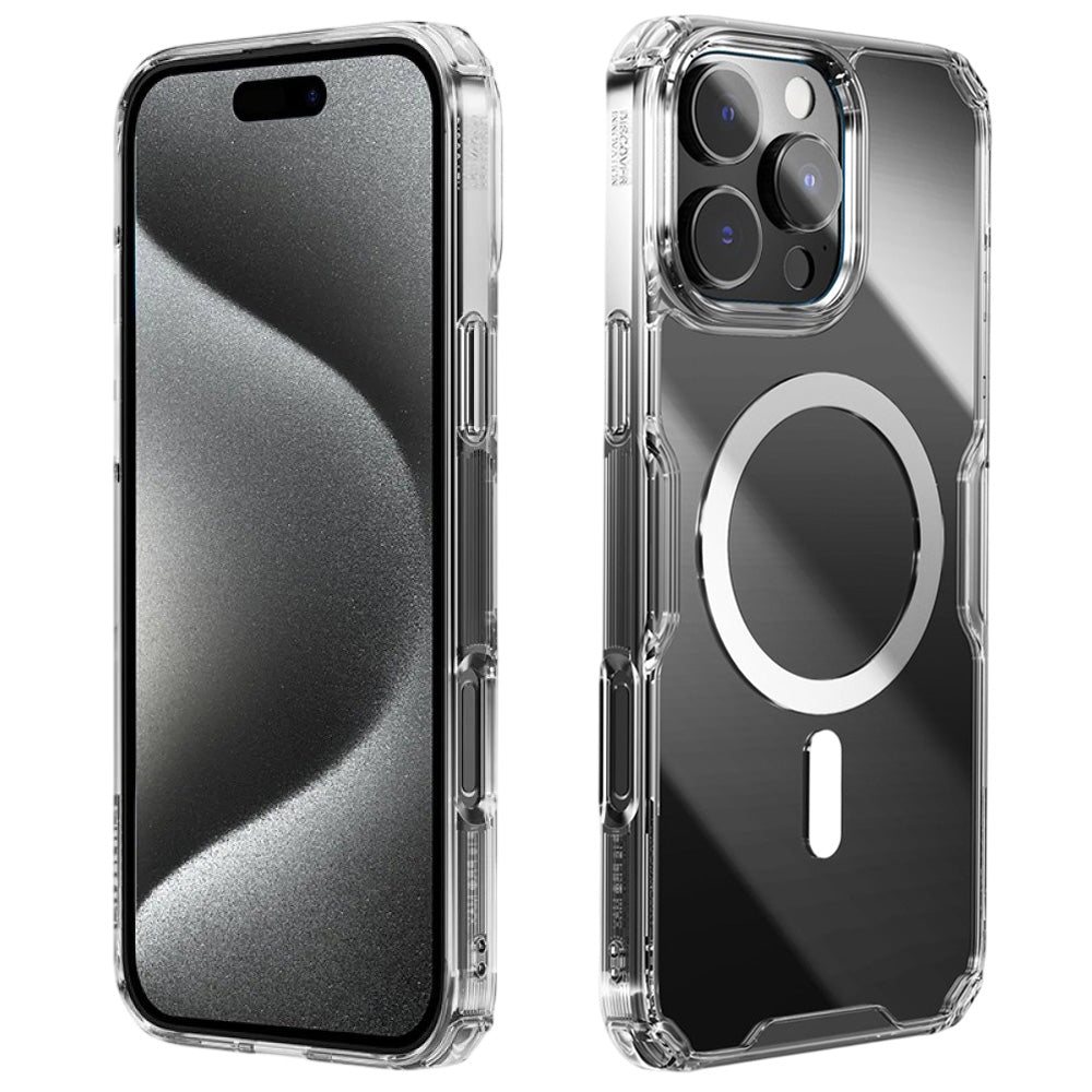 MagSafe-hoesje voor Apple iPhone 16 Pro Max, Nillkin, Nature Pro, Transparant
