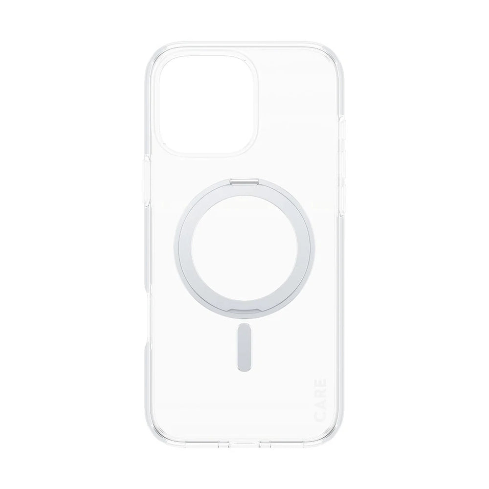 MagSafe hoesje voor Apple iPhone 16 Pro Max, PanzerGlass, met Kickstand, Transparant Zilver