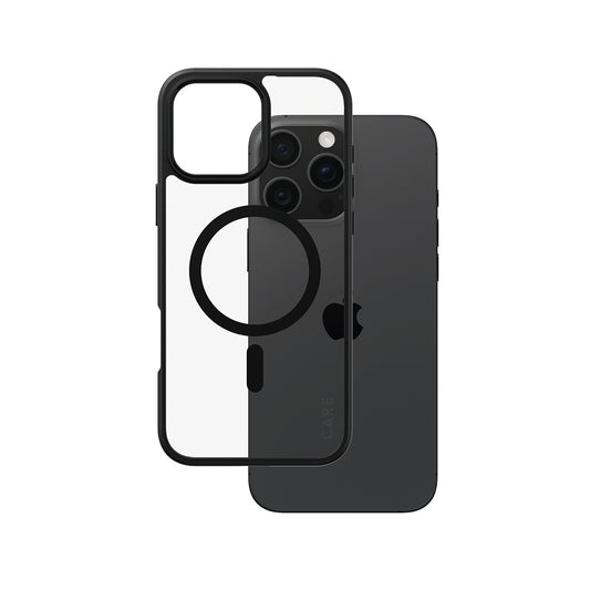 MagSafe hoes voor Apple iPhone 16 Pro Max, PanzerGlass, Care Urban Combat, Transparant Zwart