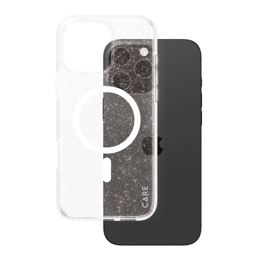 MagSafe hoesje voor Apple iPhone 16 Pro Max, PanzerGlass, Care Urban Combat Star Lit, Transparant Wit