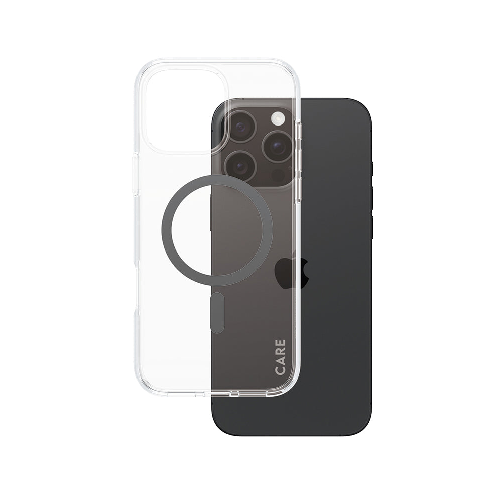 MagSafe hoesje voor Apple iPhone 16 Pro Max, PanzerGlass, Care Urban Combat, Zwart Transparant