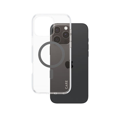MagSafe hoesje voor Apple iPhone 16 Pro Max, PanzerGlass, Care Urban Combat, Zwart Transparant