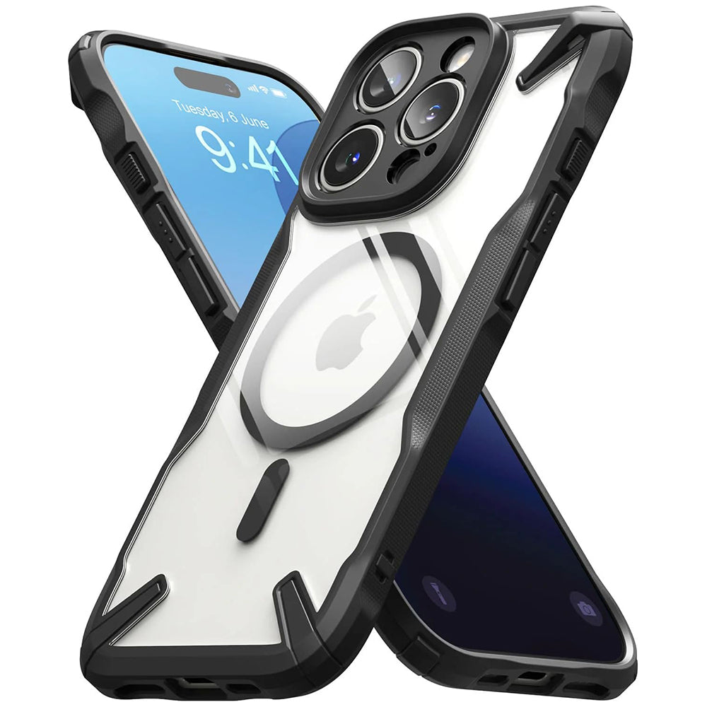 MagSafe hoesje voor Apple iPhone 16 Pro Max, Ringke, Fusion X, Zwart