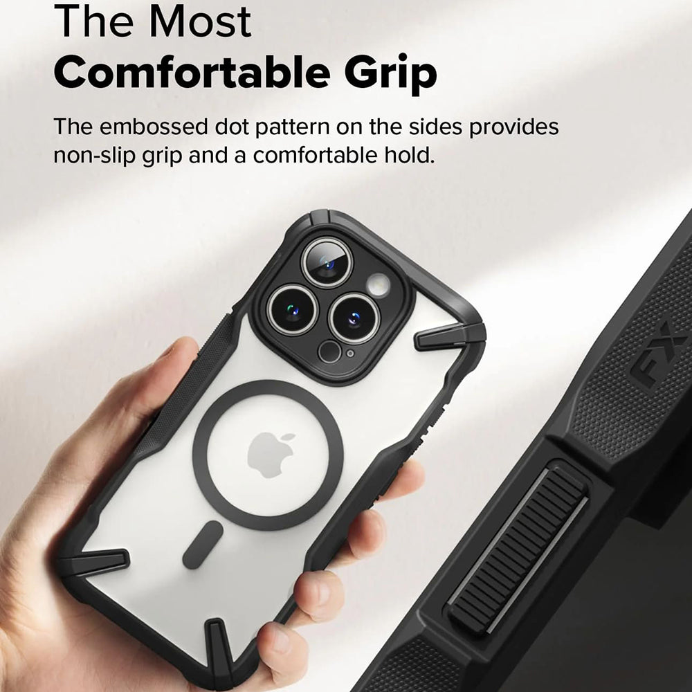 MagSafe hoesje voor Apple iPhone 16 Pro Max, Ringke, Fusion X, Zwart