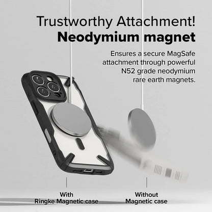 MagSafe hoesje voor Apple iPhone 16 Pro Max, Ringke, Fusion X, Zwart