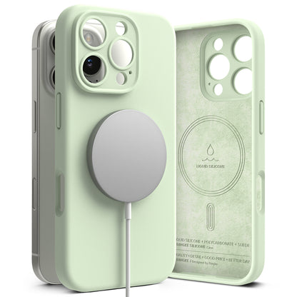 MagSafe Case for Apple iPhone 16 Pro Max, Ringke, Silicone, Light Green