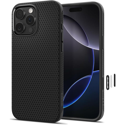 MagSafe hoesje voor Apple iPhone 16 Pro Max, Spigen, Liquid Air T, Matzwart