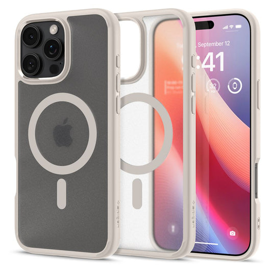 MagSafe hoesje voor Apple iPhone 16 Pro Max, Spigen, Ultra Hybrid, Satijn Brons ACS08382