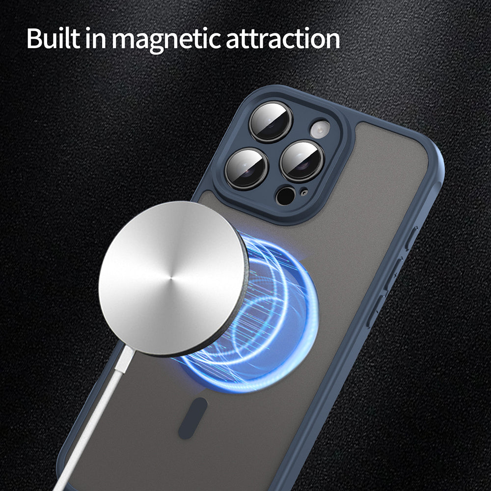 MagSafe-hoes voor Apple iPhone 16 Pro Max, Techsuit, HaloFrost II, Marineblauw