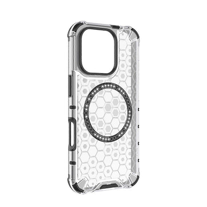 MagSafe-hoes voor Apple iPhone 16 Pro Max, Techsuit, HoneyComb Shield, Wit