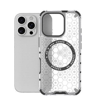 MagSafe-hoes voor Apple iPhone 16 Pro Max, Techsuit, HoneyComb Shield, Wit