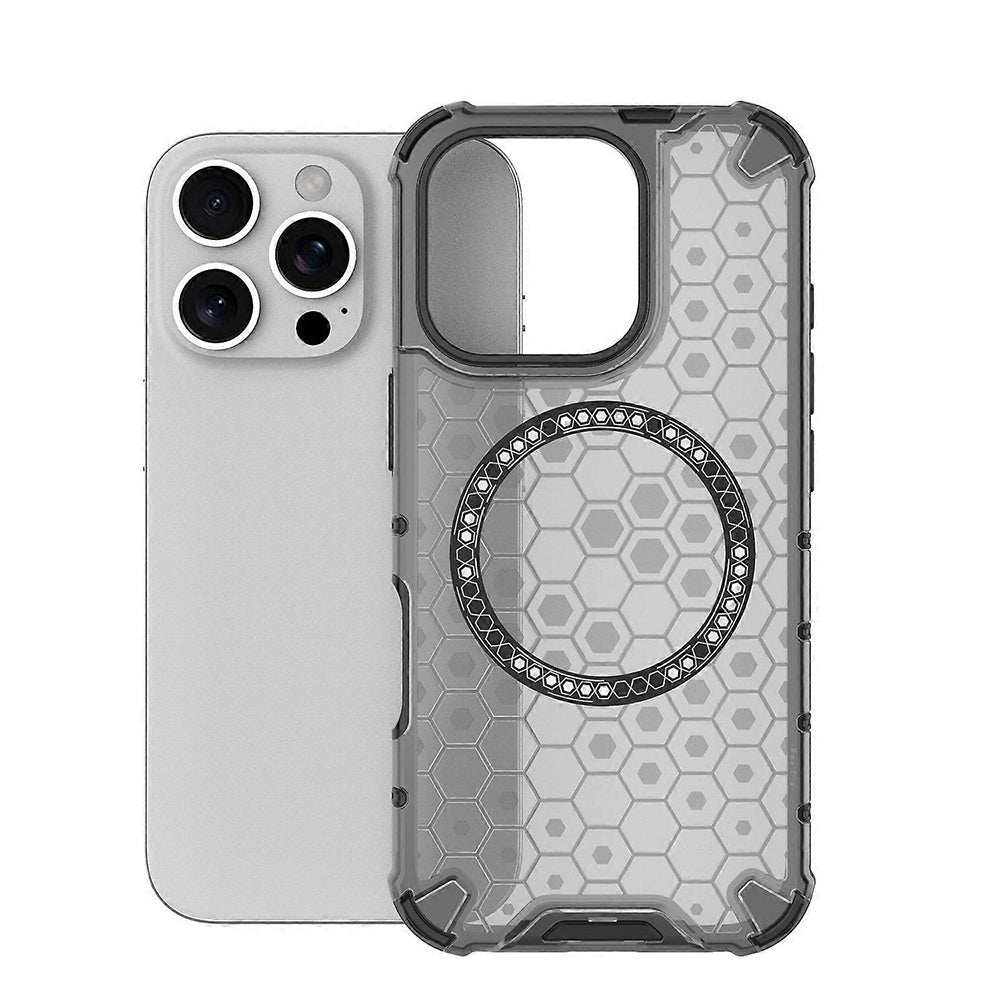 MagSafe-hoes voor Apple iPhone 16 Pro Max, Techsuit, HoneyComb Shield, Zwart