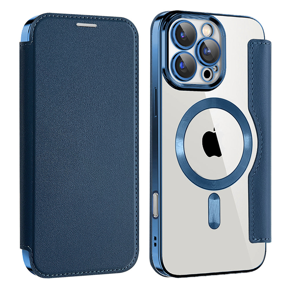 MagSafe-hoes voor Apple iPhone 16 Pro Max, Techsuit, SmartMag Book, Blauw