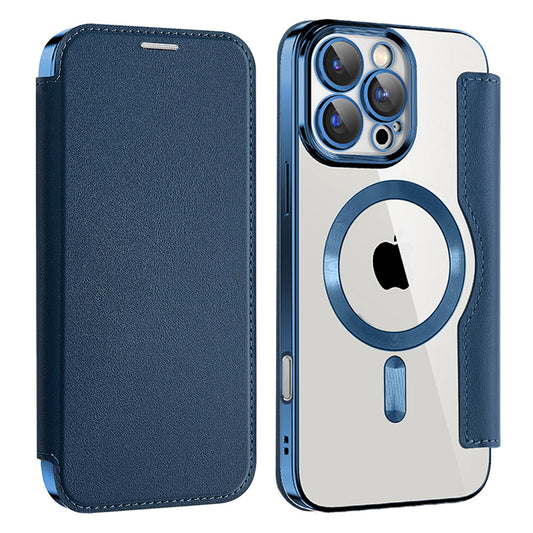 MagSafe-hoes voor Apple iPhone 16 Pro Max, Techsuit, SmartMag Book, Blauw