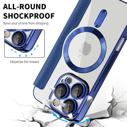 MagSafe-hoes voor Apple iPhone 16 Pro Max, Techsuit, SmartMag Book, Blauw