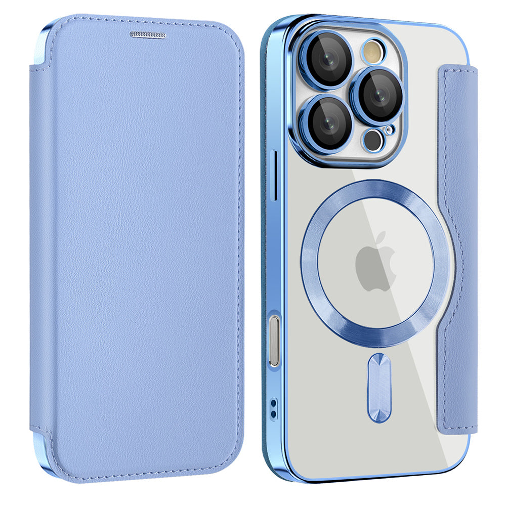 MagSafe-hoes voor Apple iPhone 16 Pro Max, Techsuit, SmartMag Book, Blauw