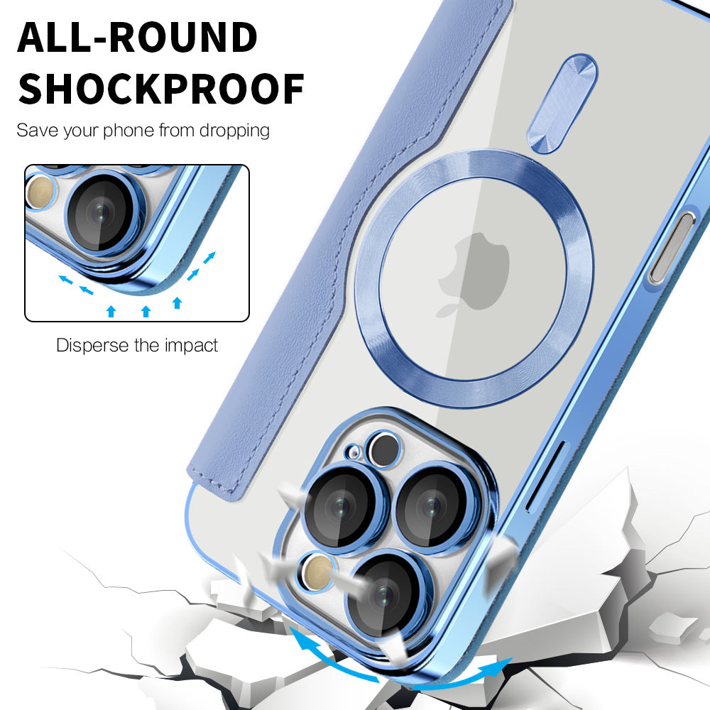 MagSafe-hoes voor Apple iPhone 16 Pro Max, Techsuit, SmartMag Book, Blauw