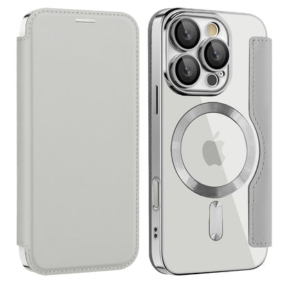 MagSafe-hoes voor Apple iPhone 16 Pro Max, Techsuit, SmartMag Book, Grijs