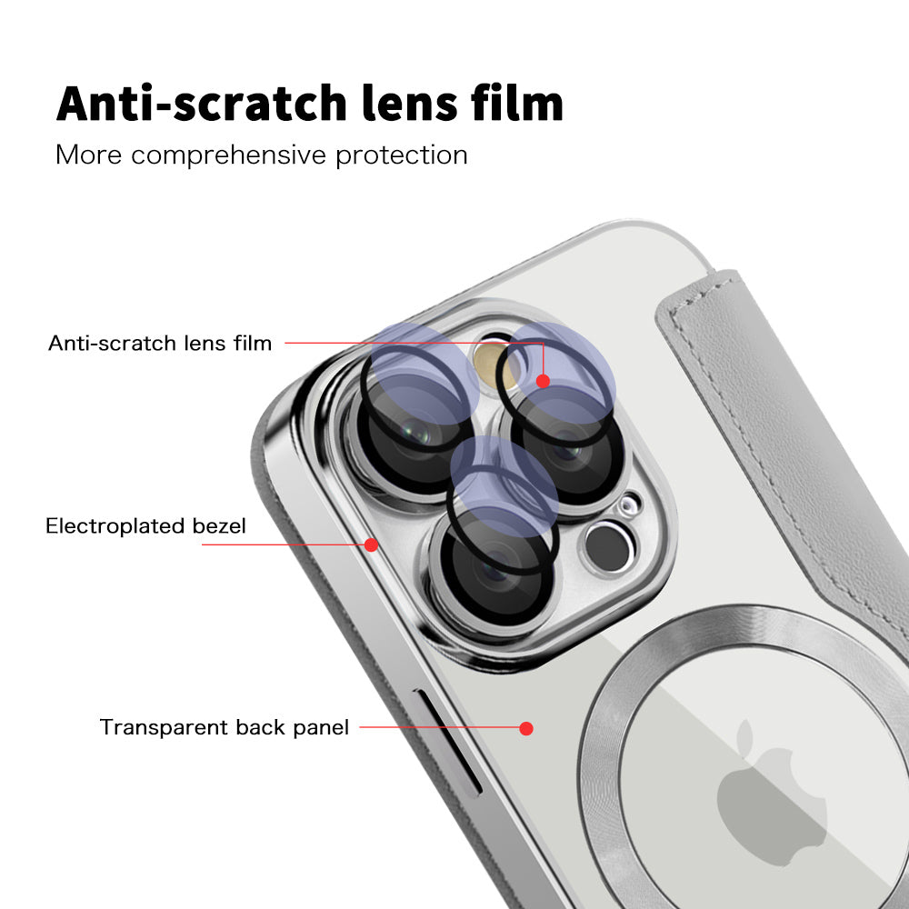 MagSafe-hoes voor Apple iPhone 16 Pro Max, Techsuit, SmartMag Book, Grijs
