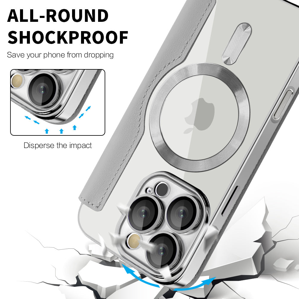 MagSafe-hoes voor Apple iPhone 16 Pro Max, Techsuit, SmartMag Book, Grijs