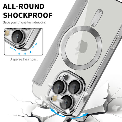 MagSafe-hoes voor Apple iPhone 16 Pro Max, Techsuit, SmartMag Book, Grijs
