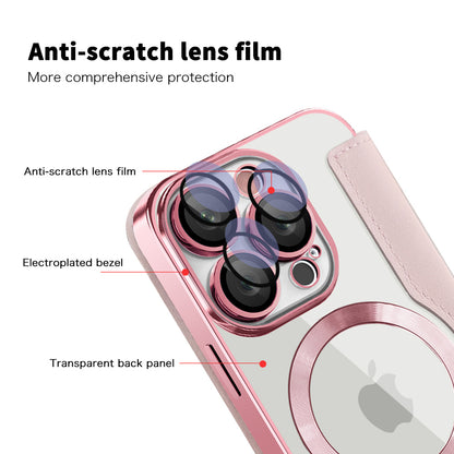 MagSafe-hoes voor Apple iPhone 16 Pro Max, Techsuit, SmartMag Book, Roze