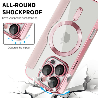 MagSafe-hoes voor Apple iPhone 16 Pro Max, Techsuit, SmartMag Book, Roze