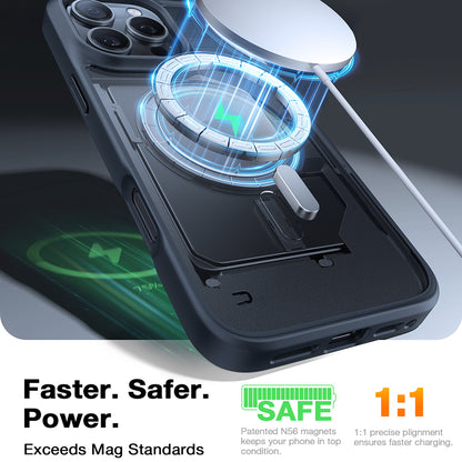 MagSafe hoes voor Apple iPhone 16 Pro Max, Torras, Guardian, Zwart