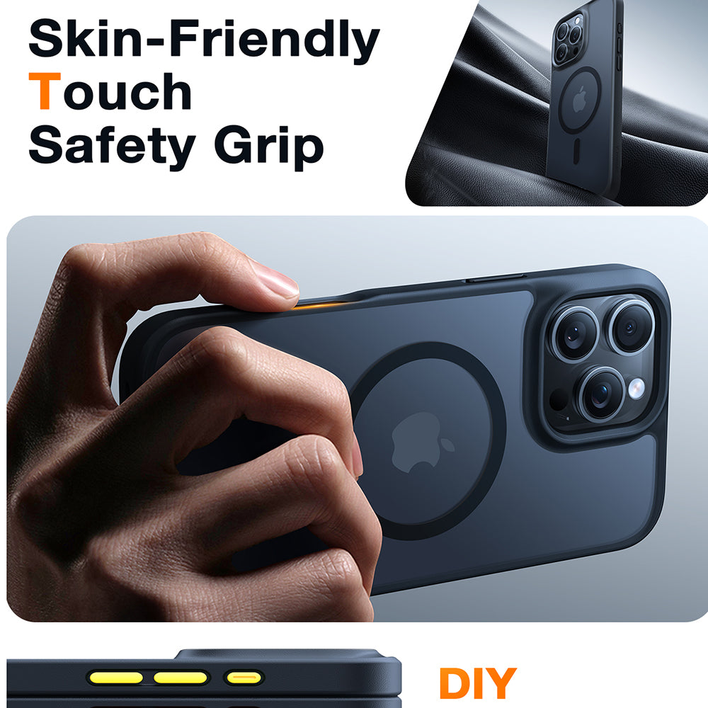 MagSafe hoes voor Apple iPhone 16 Pro Max, Torras, Guardian, Zwart