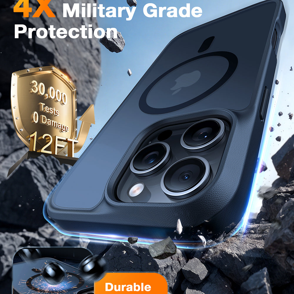 MagSafe hoes voor Apple iPhone 16 Pro Max, Torras, Guardian, Zwart