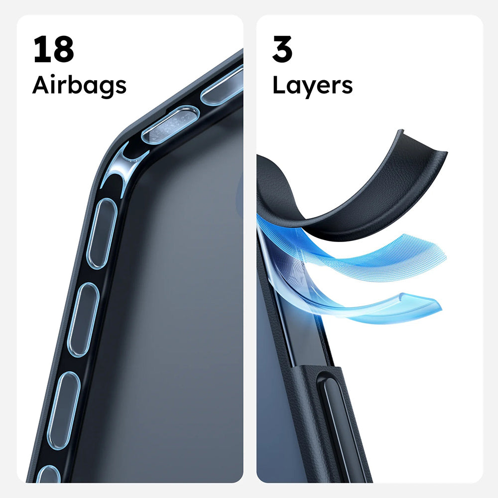 MagSafe hoes voor Apple iPhone 16 Pro Max, Torras, Guardian, Zwart