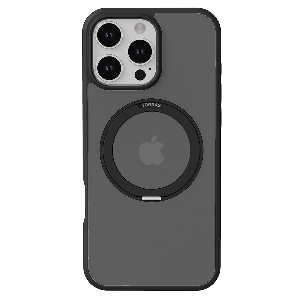 MagSafe hoes voor Apple iPhone 16 Pro Max, Torras, Ostand Pro, Zwart