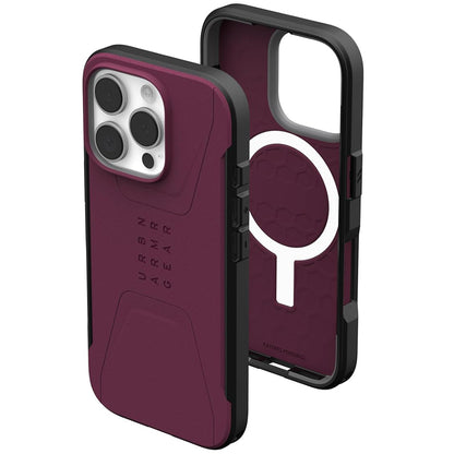 MagSafe Case for Apple iPhone 16 Pro Max, Urban Armor Gear, Civilian, Burgundy