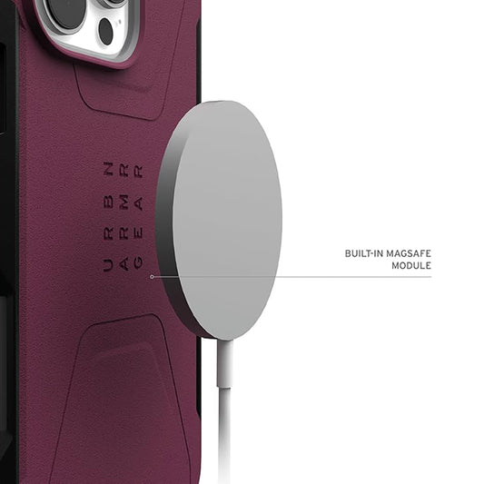 MagSafe-hoes voor Apple iPhone 16 Pro Max, Urban Armor Gear, Civilian, Bordeaux