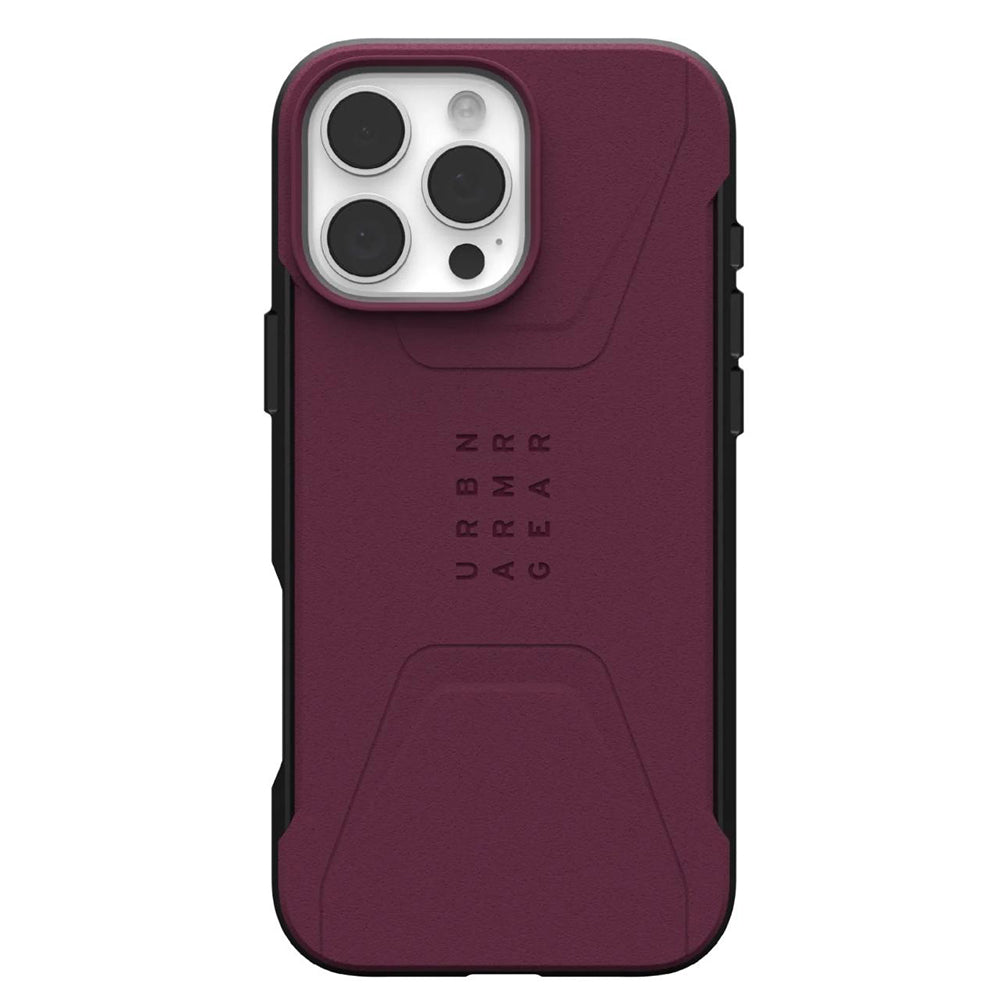 MagSafe Case for Apple iPhone 16 Pro Max, Urban Armor Gear, Civilian, Burgundy