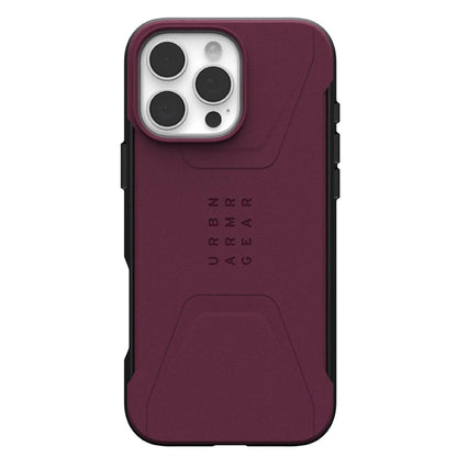 MagSafe Case for Apple iPhone 16 Pro Max, Urban Armor Gear, Civilian, Burgundy