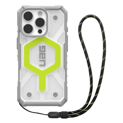 MagSafe Case for Apple iPhone 16 Pro Max, Urban Armor Gear, Pathfinder Clear with Lanyard, Green