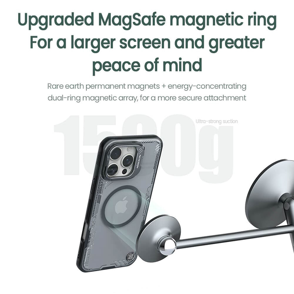 MagSafe-hoes voor Apple iPhone 16 Pro, Nillkin, Iceblade Prop (met camerauitsparing), Groen