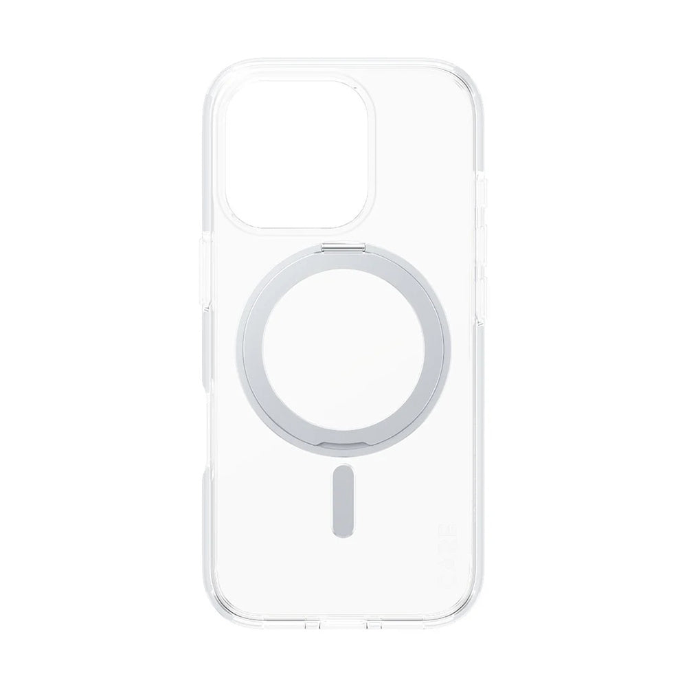 MagSafe hoesje voor Apple iPhone 16 Pro, PanzerGlass, Care Feature Kickstand, Zilver Transparant