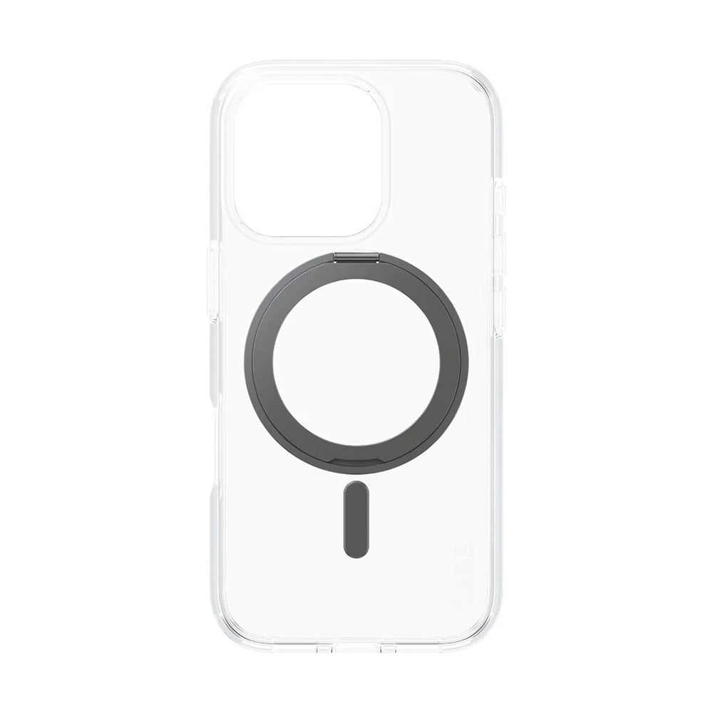 MagSafe hoesje voor Apple iPhone 16 Pro, PanzerGlass, Care Feature Kickstand, Transparant Zwart
