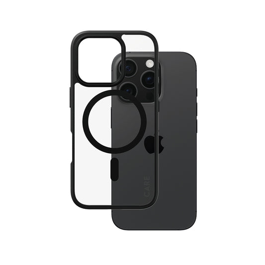MagSafe hoes voor Apple iPhone 16 Pro, PanzerGlass, Care Urban Combat, Transparant Zwart