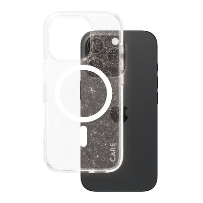 MagSafe hoes voor Apple iPhone 16 Pro, PanzerGlass, Care Urban Combat Star Lit, Transparant Wit