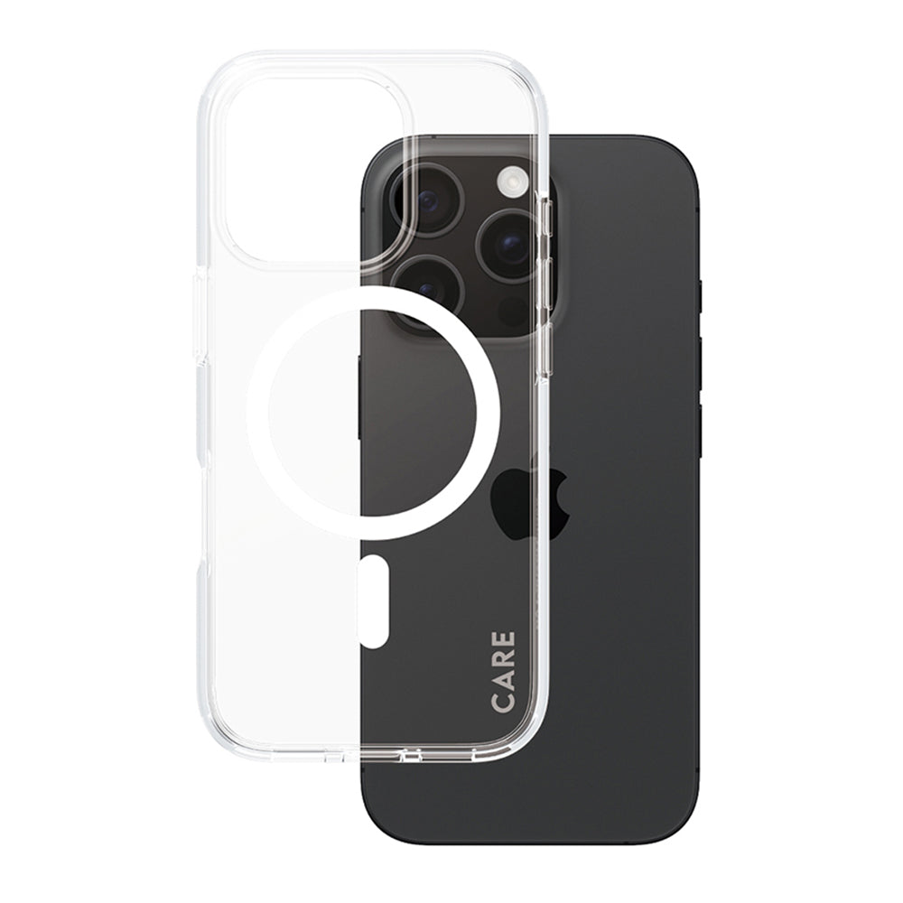 MagSafe hoesje voor Apple iPhone 16 Pro, PanzerGlass, Care Urban Combat, Transparant Wit