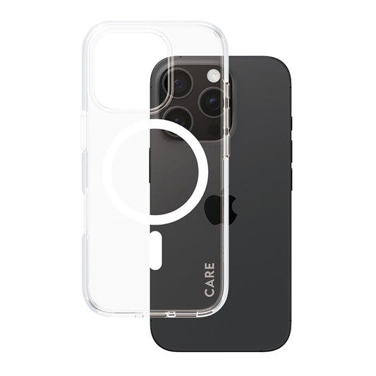 MagSafe hoesje voor Apple iPhone 16 Pro, PanzerGlass, Care Urban Combat, Transparant Wit