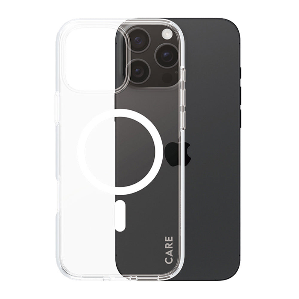 MagSafe hoesje voor Apple iPhone 16 Pro, PanzerGlass, Care Urban Combat, Transparant Wit
