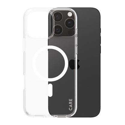 MagSafe hoesje voor Apple iPhone 16 Pro, PanzerGlass, Care Urban Combat, Transparant Wit