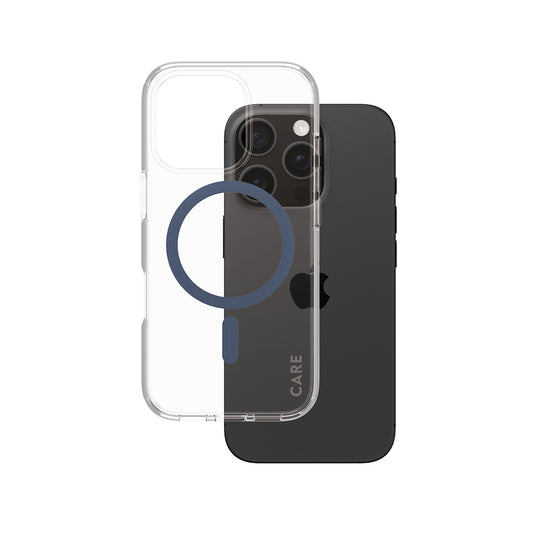 MagSafe hoesje voor Apple iPhone 16 Pro, PanzerGlass, Care Urban Combat, Transparant Blauw